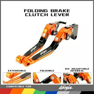 \Ȋg CNC ܂肽݃u[LNb`o[tBbg KAWASAKI NINJA ZX-10R 16-20 Adjustable Extend CNC Folding Brake Clutch Lever Fit KAWASAKI NINJA ZX-10R 16-20