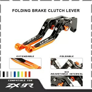 ߉\Ȋg CNC ܂肽݃u[LNb`o[ JTLjW ZX9R 00-03 ɓK Adjustable Extend CNC Folding Brake Clutch Levers Fit KAWASAKI NINJA ZX9R 00-03