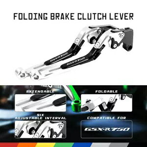 g CNC ܂肽݃u[LNb`o[ XYL GSXR 750R GSXR750 96-03 ɓK Adjust Extend CNC Folding Brake Clutch Levers Fit SUZUKI GSXR 750R GSXR750 96-03