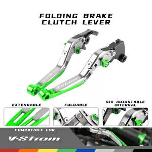 \Ȋg CNC ܂肽݃u[LNb`o[XYL DL650/V-STROM 04-10 ɓK Adjustable Extend CNC Folding Brake Clutch Levers Fit SUZUKI DL650/V-STROM 04-10