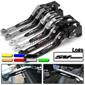܂肽݊g\ȃo[u[LNb`o[XYL SV1000/S 2003-2007 Folding Extendable Lever Brake Clutch Levers For Suzuki SV1000/S 2003-2007