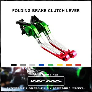 I[goCgA~ CNC ܂肽݃u[LNb`o[tBbg}n YZFR6 17-20 Motorcycle Extend Aluminum CNC Folding Brake Clutch Lever Fit YAMAHA YZFR6 17-20