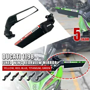 �I�[�g�o�C��^�����\�ȕ��X�C�x���E�B���O�o�b�N�~���[�T�C�h�~���[ ForDUCATI 1198 Motorcycle Large Adjustable Wind Swivel Wing Rearview Side Mirror ForDUCATI 1198