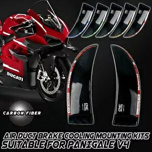J[{u[LLp[pGA_NgtLbghDJeBpjK[ V2 20-23 Carbon Brake Caliper Cooling Air Ducts Mounting kit For DUCATI PANIGALE V2 20-23