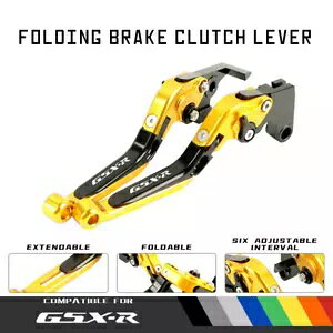 \Ȋg CNC ܂肽݃u[LNb`o[tBbgXYL GSXR600 750 04-05 Adjustable Extend CNC Folding Brake Clutch Lever Fit SUZUKI GSXR600 750 04-05