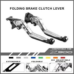 \ȊgA~܂肽݃u[LNb`o[tBbg KAWASAKI Z900 17-22 Adjustable Extend Aluminum Folding Brake Clutch Levers Fit KAWASAKI Z900 17-22
