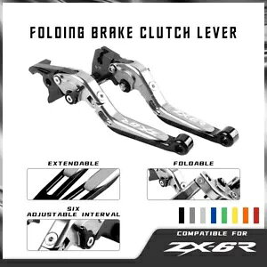 \Ȋg܂肽݃u[LNb`o[tBbg KAWASAKI NINJA ZX6R 636 07-18 Adjustable Extend Folding Brake Clutch Levers Fit KAWASAKI NINJA ZX6R 636 07-18