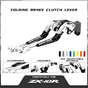 \Ȋg CNC ܂肽݃u[LNb`o[ JTLjW ZX10R 06-15 ɓK Adjustable Extend CNC Folding Brake Clutch Levers Fit KAWASAKI NINJA ZX10R 06-15
