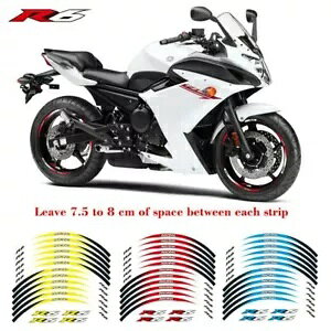 }n YZFR6 #X^C 3 I[goCANZT[XeISy[Xg For YAMAHA YZFR6 #style 3 Motorcycle accessories Stereo Rubber rim pasters