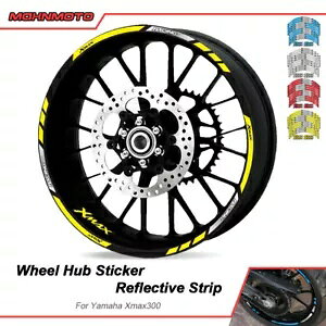 2018 }n X-MAX XMAX 300 I[goCANZT[zC[fJ[XebJ[ #2 For 2018 Yamaha X-MAX XMAX 300 Motorcycle Accessories Rim Wheel Decal Sticker #2