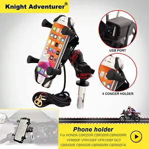 I[goCgѓdbz_[ GPS irQ[VuPbgdb}Eg[dt Motorcycle Mobile Phone holder GPS Navigation Bracket Phone Mount with Charger