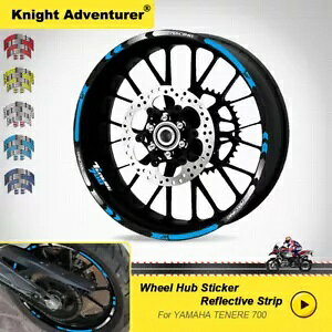 2019-2022 ���}�n Tenere 700 XTZ07 Motos �z�C�[���������˃f�J�[���X�e�b�J�[ For 2019-2022 Yamaha Tenere 700 XTZ07 Motos Wheel Rim Reflective Decal Sticker �y���s�A���i�z