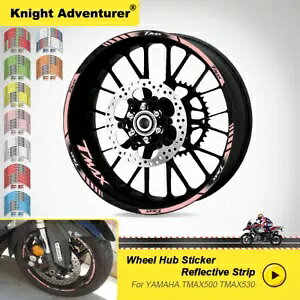 ���}�n TMAX T-Max 530 560 �I�[�g�o�C�z�C�[���X�e�b�J�[���˃����e�[�v For Yamaha TMAX T-Max 530 560 Motorcycle Wheel Sticker Reflective Rim Tape