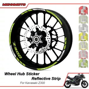 JTL Z300 I[goCANZT[zC[˃fJ[XebJ[e[v For Kawasaki Z300 Motorcycle Accessories Wheel Rim Reflective Decal Sticker Tape
