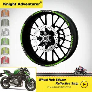12x/16x GbWAE^[XebJ[XgCvzC[fJ[JTL Z650 ɓK 12x/16x Thick Edge Outer Rim Sticker Stripe Wheel Decals FIT For Kawasaki Z650