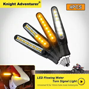 2 yAI[goCtgƃA LED ECJ[e[Cg 10 ~[glW 2 Pair Motorcycle Front and Rear LED Flowing Turn Signals Tail Light 10mm Thread