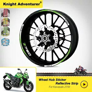 Kawasaki Z750 I[goCpzC[˃fJ[XebJ[ For Kawasaki Z750 Motorcycles Rim Wheel Reflective Decal Sticker