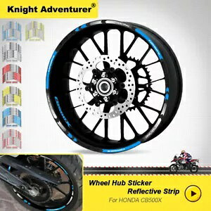 �z���_ CB500X �I�[�g�o�C�����z�C�[���f�J�[���X�e�b�J�[ 12/16 �n�[�t/�t�������L�b�g For Honda CB500X Motorcycles Rim Wheel Decal Sticker 12/16pcs Half/Full Rim Kit �y���s�A���i�z