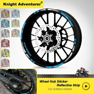 z_ CB400X I[goCzC[fJ[XebJ[ 12/16 n[t/tLbg For Honda CB400X Motorcycle Rim Wheel Decal Sticker 12/16pcs Half/Full Rim Kit