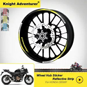 �z���_ CB500F �I�[�g�o�C�����z�C�[���f�J�[���X�e�b�J�[ 12/16 �n�[�t/�t�������L�b�g For Honda CB500F Motorcycles Rim Wheel Decal Sticker 12/16pcs Half/Full Rim Kit