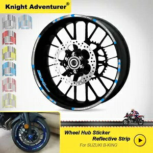 �X�Y�L B-King �I�[�g�o�C�����z�C�[���f�J�[���X�e�b�J�[ 12/16 �n�[�t/�t�������L�b�g For Suzuki B-King Motorcycle Rim Wheel Decal Sticker 12/16pcs Half/Full Rim Kit �y���s�A���i�z