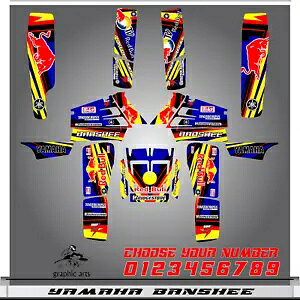 }n oV[ OtBbNX t fJ[ XebJ[ Lbg ATV Yamaha Banshee graphics full decals stickers kit atv