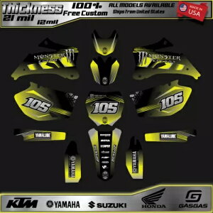 Yamaha YZ 250F/450F 2006-2009 ターコイズ & ブラック レッドブル グラフィックス キット - 米国製 Yamaha YZ 250F/450F 2006-2009 Turquoise & Black Red Bull Graphics Kit - USA Made