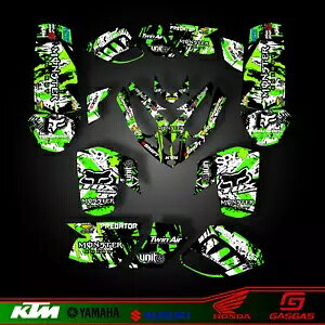 OtBbNX t fJ[ XebJ[ Lbg ATV |X vf^[ 500 Graphics full decals stickers kit atv Polaris Predator 500