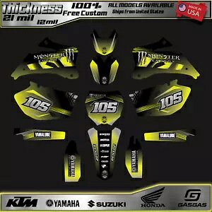 Yamaha YZ 250F/450F 2006-2009 ターコイズ & ブラック レッドブル グラフィックス キット - 米国製 Yamaha YZ 250F/450F 2006-2009 Turquoise & Black Red Bull Graphics Kit - USA Made