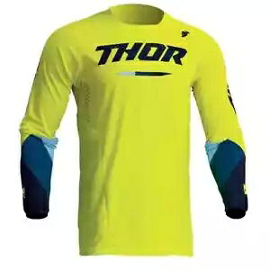 THOR 2024 pX gNX MX W[W TACTIC ACID CG[ 2910-7069 TCY L THOR 2024 PULSE Motocross MX JERSEY TACTIC ACID Yellow 2910-7069 Size Large