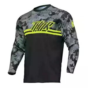 THOR 2024 SECTOR gNXW[W DIGI ubN/J 2912-2398 TCY KIDS/YOUTH Lge THOR 2024 SECTOR Motocross JERSEY DIGI Black/Camo 2912-2398 Size KIDS/YOUTH Lge