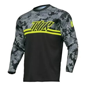 THOR 2024 SECTOR gNXW[W DIGI ubN/J 2912-2399 TCY LbY/[X XL THOR 2024 SECTOR Motocross JERSEY DIGI Black/Camo 2912-2399 Size KIDS/YOUTH XL