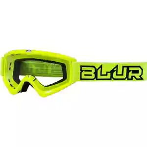 Blur Optics B-Zero lICG[ NAYtS[O MX gNX BL6030112 Blur Optics B-Zero Neon Yellow with Clear Lens Goggles MX Motocross BL6030112