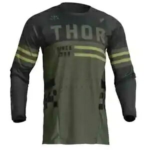 THOR 2024 pX gNX MX W[W Robg A[~[/ubN 2910-7086 TCY M THOR 2024 PULSE Motocross MX JERSEY COMBAT Army/Black 2910-7086 Size Medium