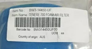 ヤマハ テネレ700 XTZ690 XTZ700 エアフィルター ユニフィルター BW3-14450-UF 純正OEM Yamaha Tenere 700 XTZ690 XTZ700 Air Filter Uni Filter BW3-14450-UF Genuine OEM