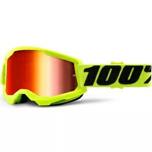 100% p[Zg Strata 2 S[O CG[ ~[ bh Y ONE-50421-251-04 ***Vi*** 100% Percent Strata 2 GOGGLE YELLOW Mirror Red Lens ONE-50421-251-04 ***NEW***