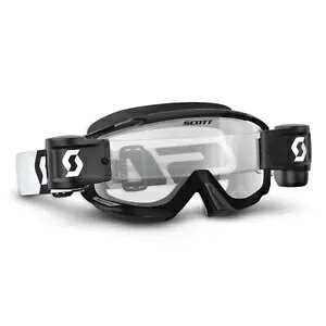 SCOTT Xvbg OTG WFS MX gNX S[O ubN/zCg NAY 268190-1007113 SCOTT Split OTG WFS MX Motocross Goggles Black/White Clear Lens 268190-1007113