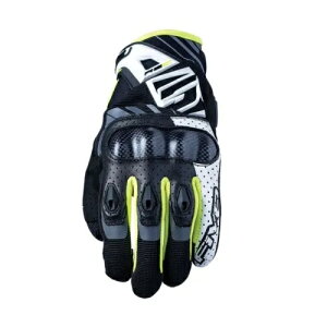 FIVE RS-C zCg/uCG[ oCN O[u X-Large GFRSC0056 FIVE RS-C White/Fluro Yellow Motorcycle Gloves X-Large GFRSC0056