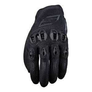FIVE STUNT EVO 2 AIRFLOW tubN oCNO[u GFAIR1003 STCY FIVE STUNT EVO 2 AIRFLOW Full Black Motorcycle Gloves GFAIR1003 Size Small