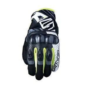 FIVE RS-C zCg/uCG[ oCN O[u XX-Large GFRSC0057 FIVE RS-C White/Fluro Yellow Motorcycle Gloves XX-Large GFRSC0057