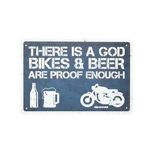 IbNXtH[h ^ K[W }PCu TC 30x20cm OX383 uTHERE IS A GODv Oxford Metal Garage Mancave Sign 30x20cm OX383 "THERE IS A GOD"