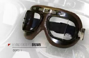 RXT oCNS[O JtF[T[ g Be[W XvbgY uE OGF011 RXT Motorcycle Goggles Cafe Racer Retro Vintage Split Lens Brown OGF011