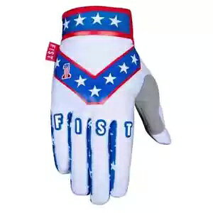 tBXg gNX MX MTB BMX O[u Evel Knievel zCg TCY [X L Fist Motocross MX MTB BMX Gloves Evel Knievel White Size Youth Large