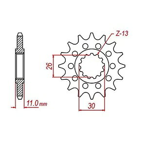 MTX �t�����g 16 ���X�v���P�b�g ���}�n �e�l�� T7 10-591-16 MTX FRONT 16 TOOTH SPROCKET YAMAHA TENERE T7 10-591-16 �y���s�A���i�z