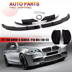 11-16 BMW 5 V[Y F10 M5 tgop[X|C[ Xvb^[bvLbg OXubNɓK Fits 11-16 BMW 5 Series F10 M5 Front Bumper Spoiler Splitter Lip Kit Gloss Black