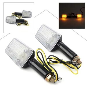 I[goCp 2× 8mm Ao[d 12V LED ^[VOiCWP[^Cg jo[T For Motorcycle 2× 8mm Amber Bulb 12V LED Turn Signal Indicator Light Universal