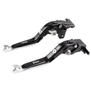 }n V-MAX 1700 2009-2015 ubN 2x ܂肽ݎu[LNb`o[ For Yamaha V-MAX 1700 2009-2015 Black 2x Foldable Brake Clutch Levers