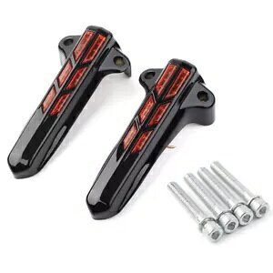 tgtH[NbOJo[ LED X[NCg n[[ FLHR FLHTK FLHX '2014-'20 ubN Front Fork Leg Covers LED Smoke Light for Harley FLHR FLHTK FLHX '2014-'20 Black