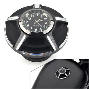 n[[_Ci\teCI[goCA~R^NKXLbvJo[Ǝv For Harley Dyna Softail Motorcycle Aluminum Fuel Tank Gas Cap Cover with Watch