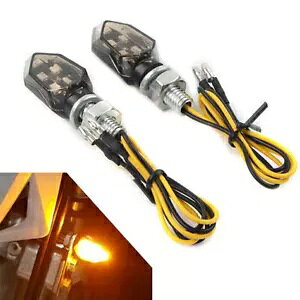 2X �~�j�I�[�g�o�C 12V LED �X���[�N�^�[���V�O�i���E�C���J�[���C�g�C���W�P�[�^�[�A���o�[�����v 2X Mini Motorcycle 12V LED Smoke Turn Signals Blinker Light Indicator Amber Lamp �y���s�A���i�z